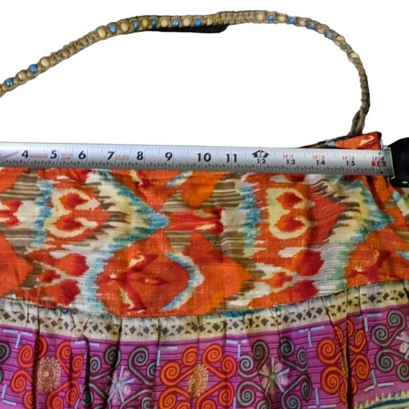 Evan-Picone 12P Ikat pattern faux wrap skirt - Picture 4 of 5
